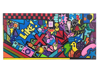 Abstract Painting of Music in the 80s - Art by Frankie - Frankie Cervantes