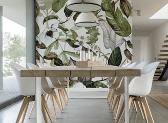 Flores mural vinilo