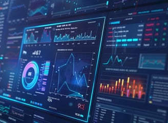 a computer screen showing a bunch of data and data visual data is show as part of data analytics