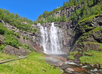 Skjervfossen waterfall in Norway