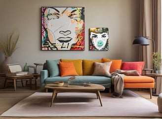 Quadro de família personalizado para a sala de estar.