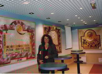 Cafétariat du Crédit Lyonnais décoré par l'architecte d'intérieur France CRUSE.