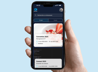 Screenshot d'une application de calendrier professionnel