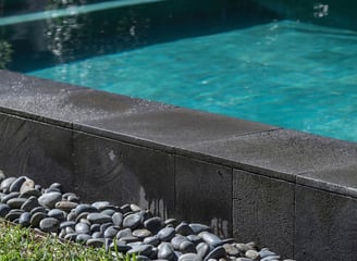 black lava stone tile