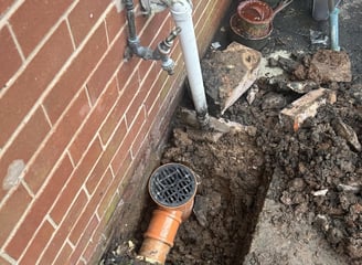 An installation of a gully in Warrington