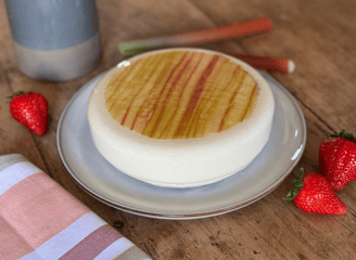 entremet fraise rhubarbe