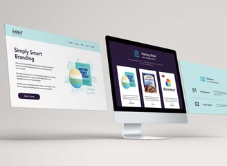 Screens for a website design project