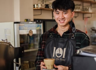 ilham putra yuda ( amam ) belajar barista pontianak, belajar barista gratis, pelatihan barista pontianak