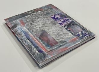 Accordion - collage cover grey pink tones