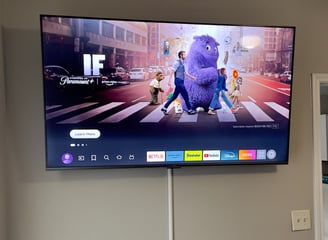 Installing a TV mount with wire covers