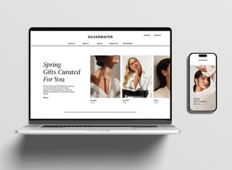 Eksempel på merkevare på datamaskin og mobiltelefon