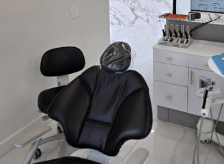 Dental chair cleaning in Toronto clinic