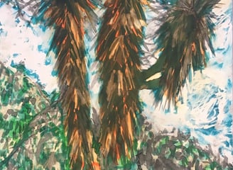 "Desde tiempos inmemoriales, irradiando vida". Pintura cargada de energía primigenia.