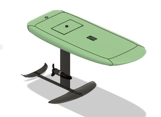 Electric hydrofoil with waterproof VESC, optimized throttle curve, and stable 80L board design