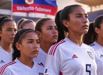 mujeres futbolistas, bandera de colombia, talento futbolero