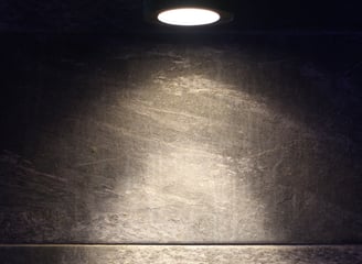 Wall structure is partly lightened to attract attention