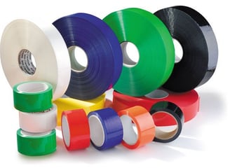 a variety of colored tape tape on a white background