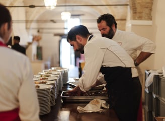 Catering during a wedding organized by Francesco Margaretini