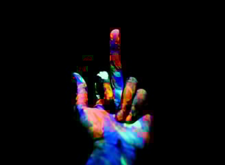 colorful middle finger