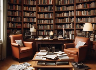A stack of five books with diverse topics ranging from psychology to personal development sits on a white surface. Next to the books, a black set of JBL headphones is positioned, suggesting a relationship between reading and listening.