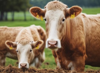 A vibrant marketplace display featuring a wide variety of fresh fruits and vegetables neatly arranged in crates and boxes. There are bundles of garlic, tomatoes, bananas, and other produce hanging above. The setup includes items like peppers, melons, apples, and leafy greens. A vendor stands behind the produce, near a sign that reads 'Alegria de la Huerta'.