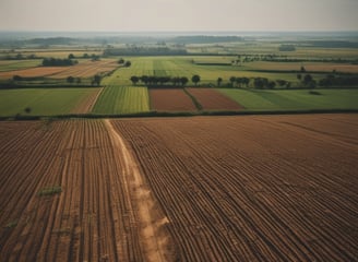 A Open land under the sky surrounded with Agriculture