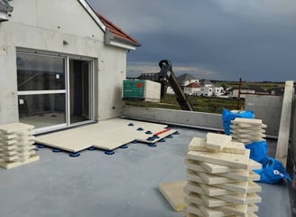 terrasse dalle sur plot