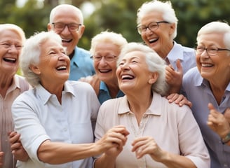 smiling woman in gray cardigan