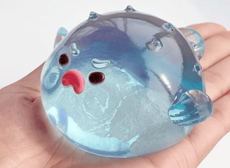 Soft puffer fish, handmade, Taba Squishy, anti-stress toy