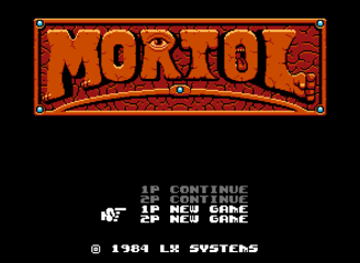 UFO 50 - Mortol Title Screen