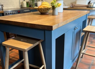 Painted Island Unit in Kitchen