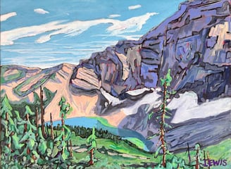 Landscape Painting by Ryan Lewis Alderson Lake