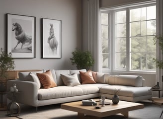a table and chairs in a room