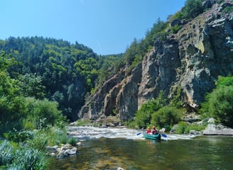 itinérance dans les gorges du Haut Allier