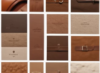 A close-up view of several overlapping sheets of beige and light brown leather with frayed edges. The texture of the leather is visible, with slight wrinkles and natural imperfections.