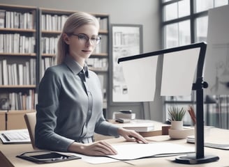 A web page featuring a promotional message about creating mobile apps from data. The headline text emphasizes transforming data into beautiful, powerful mobile applications. Below the headline, there is an image of a smartphone interface displaying app previews with a toolbar and menu options. The user interface is sleek and modern with a soft pastel background gradient.