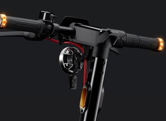 a bicycle with a light on it and a bicycle with a light on it