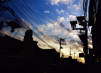 Town in darkness due to loss of power