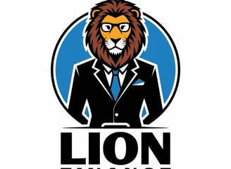 a lion in a suit and tie with a lion