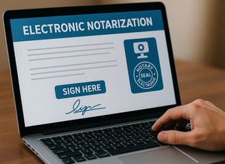 remote notarization occurring on a computer