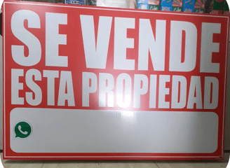 impresión de gigantografías de se vende propiedad, se vende terreno, alquila casa. impresión en banner y vinil
