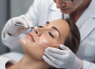 Several skincare products are placed inside a cardboard box, with sunlight creating a warm glow. The products have elegant, minimalist packaging, with one prominently visible pink tube labeled 'Aesop.' The lighting enhances the luxury aesthetic.