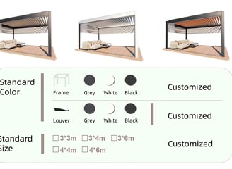 pergola size and color