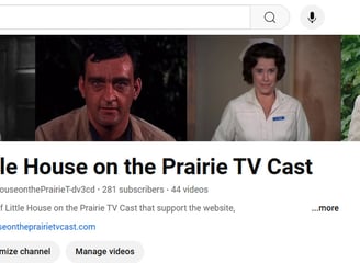 Little House on the Prairie TV Cast Youtube Channel