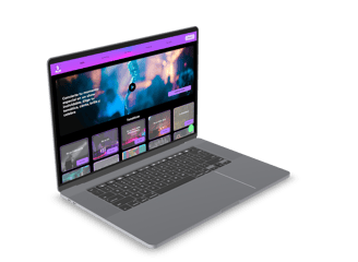 Vista página inicio landig page salón temático