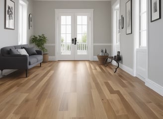 A person is using a tool with a red handle, possibly a staple remover or similar tool, to work on a wooden frame. The person is wearing a shirt with a colorful floral pattern, and their focus appears to be on the task at hand. The setting suggests a crafts or DIY environment.