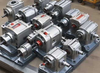 Intricate view of an engine or mechanical component with various visible pipes, wires, and a cylindrical filter. The machinery appears rugged and covered in dirt or dust, suggesting usage or wear over time.