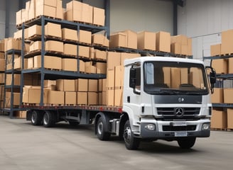 A large, industrial cylinder with multiple metallic rods and bolts is positioned on a concrete floor. The machinery appears robust and heavy-duty, likely used for mechanical or hydraulic purposes. Green and wooden structures are in the background, suggesting a workshop or manufacturing setting.