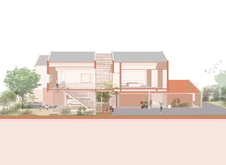 Nhà hai khối đậm nét truyền thống-12
