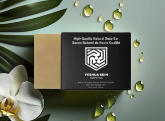 a soap bar with a white orchid on it